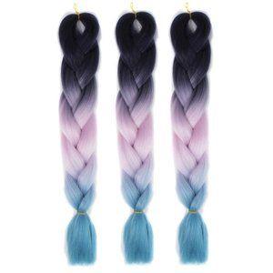 Braiding Braid Hair Box Braids Expression Hook for Women(Pink/Purple)